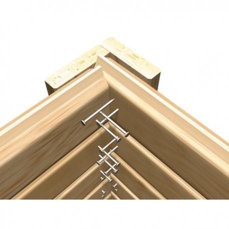 42558 - Abri de jardin Dahme 1 en bois brut 2,21m² - panneaux 14mm - double porte - Karibu_1