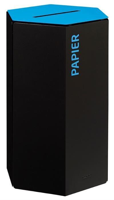 Borne de Tri Hexatri - 50L - Acier poudré anti-UV avec ouverture calibrée_1