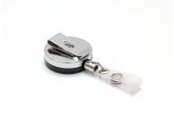 Enrouleur ZIP métal - boîtier 40 mm - cordon rétractable 76 cm - pince ressort métal_1