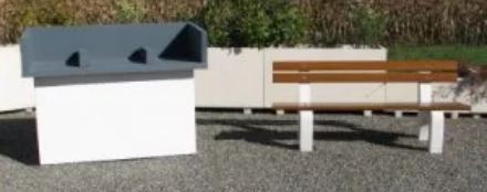 Barbecue Méthane en béton réfractaire - grand modèle 2 foyers - 150x70x106 cm - piétement en béton armé_1