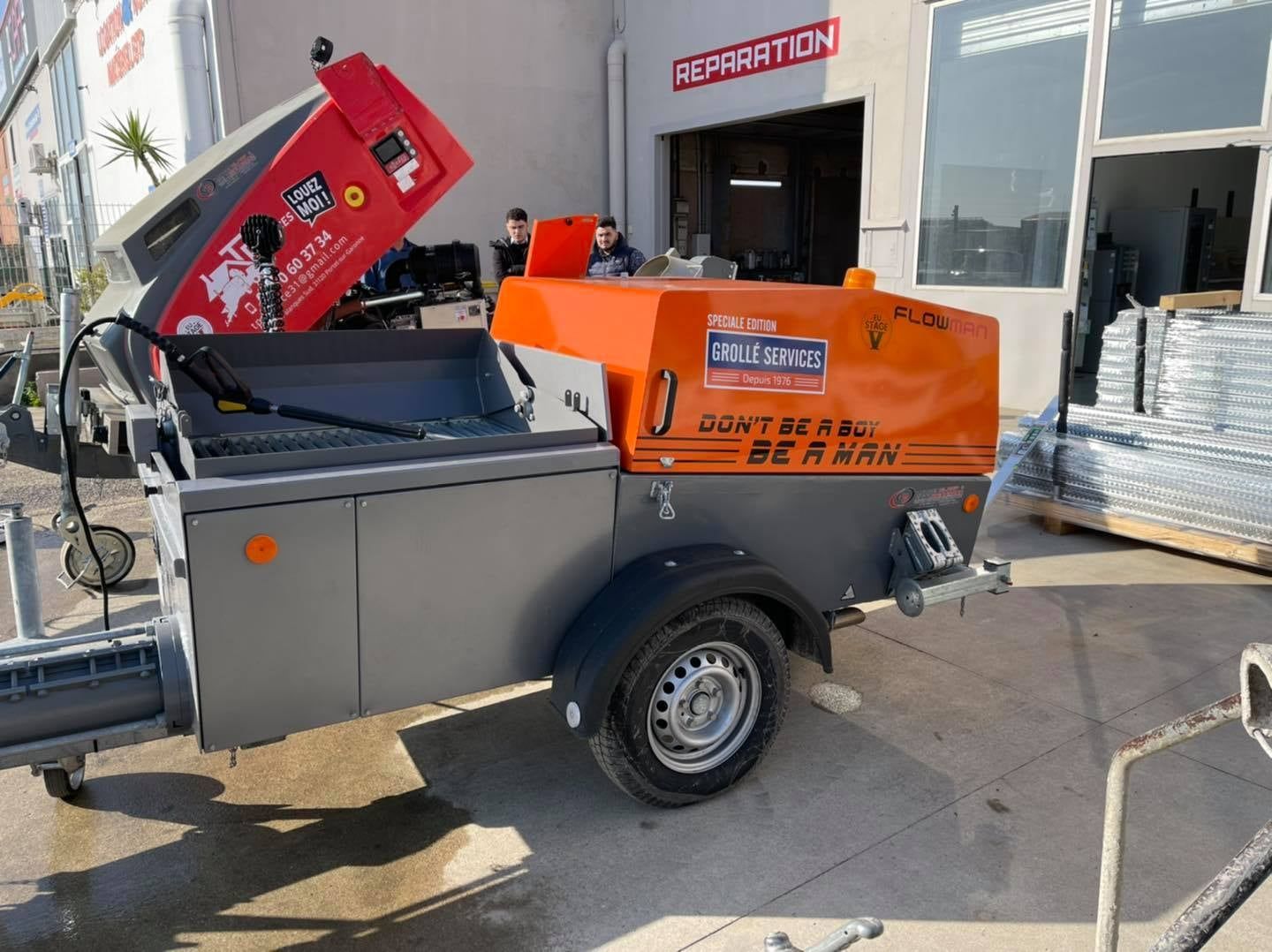 FLOWMAN D3 - Pompe à chape liquide avec moteur Hatz 45 kW et cuve 250L_2