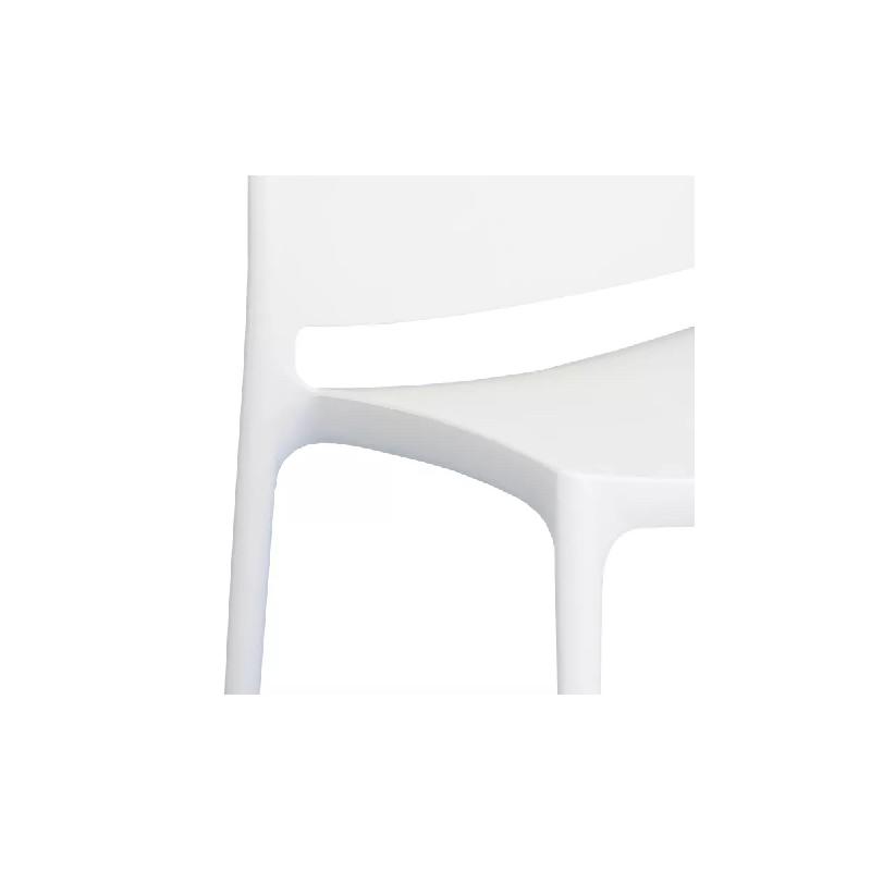 Lot de 6 chaises visiteurs MAYA blanches_1