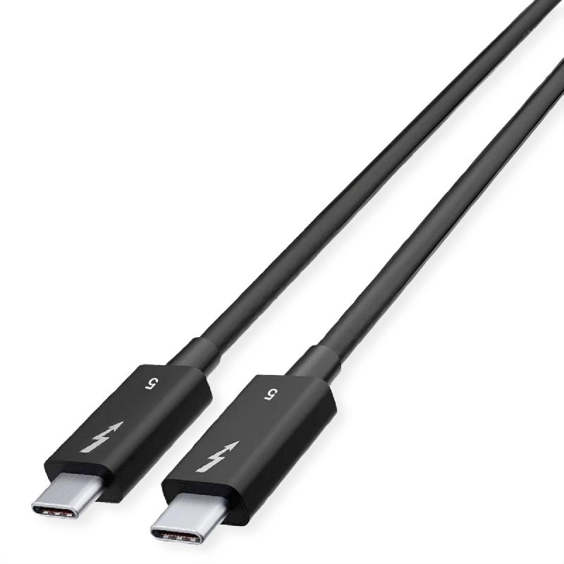 ROLINE Câble Thunderbolt™ 5 USB type C, M/M, 8K UHD-2, 80Gbit/s, 240W, passif, noir, 0,5 m_1