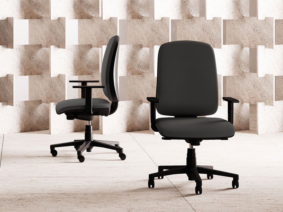 Fauteuil de bureau SISTEM - dossier tapissé - ergonomique et réglable - fabrication italienne_1