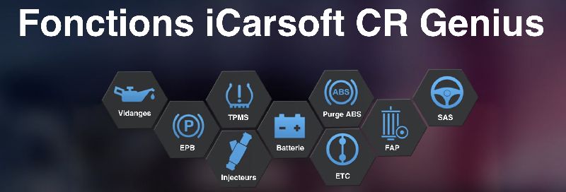 Valise de diagnostic tous systèmes pour véhicules iCarsoft CR Genius