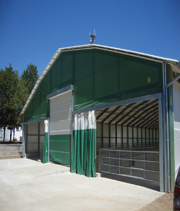 Wst 2-porte coulissante industrielle - Largeur 18m - Hauteur 6m - Résistante au vent_1