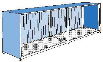 148218W - Conteneur de stockage pour produits dangereux, 1P 814, portes coulissantes, avec bac de rétention en acier intégré_1
