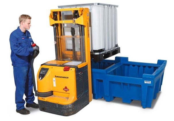 149460W - Bac de rétention Classic-Line en polyéthylène - stockage acides et bases - capacité 1000L_1