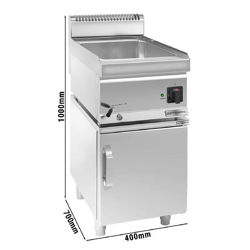 Bain-marie électrique sur meuble - 1x GN 1/1 - Meuble 1 porte Inox | GGM - Mario 700_1