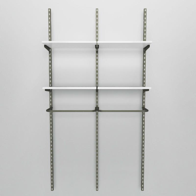 Élément suivant Global used 2 tablettes blanc + 1 penderie L60xH240cm_1