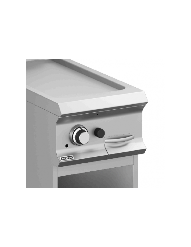 Plancha gaz plaque acier Martin sur placard ouvert MBM - 15 mm - 9.2 Kw_1