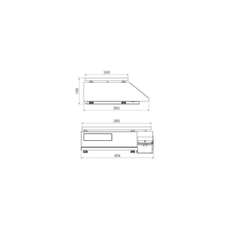 Balance d'étiquetage GP4LX - Balance poids-prix inox avec double affichage et étiqueteuse thermique_1
