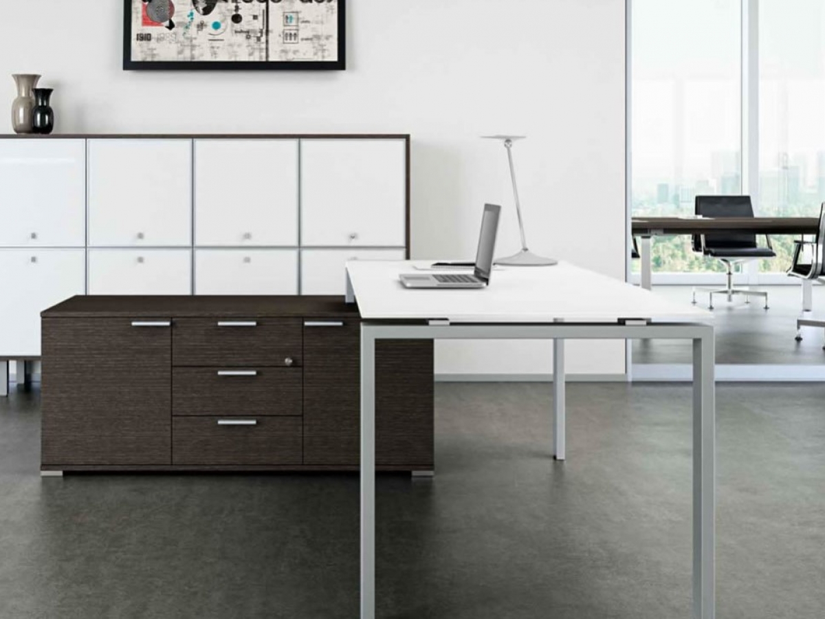 Bureau opératif polyvalent GLIDER - design épuré et réglage en hauteur_1