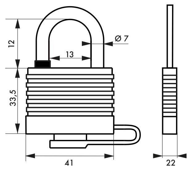 Cadenas à clé Sea Line 35 mm - Vert - Corps laiton gainé PVC - Anse inox - Double verrouillage_1