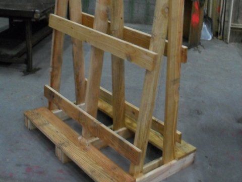 Chevalets de manutention - EBS Services - avec dosseret central pour menuiserie et vitrage_1