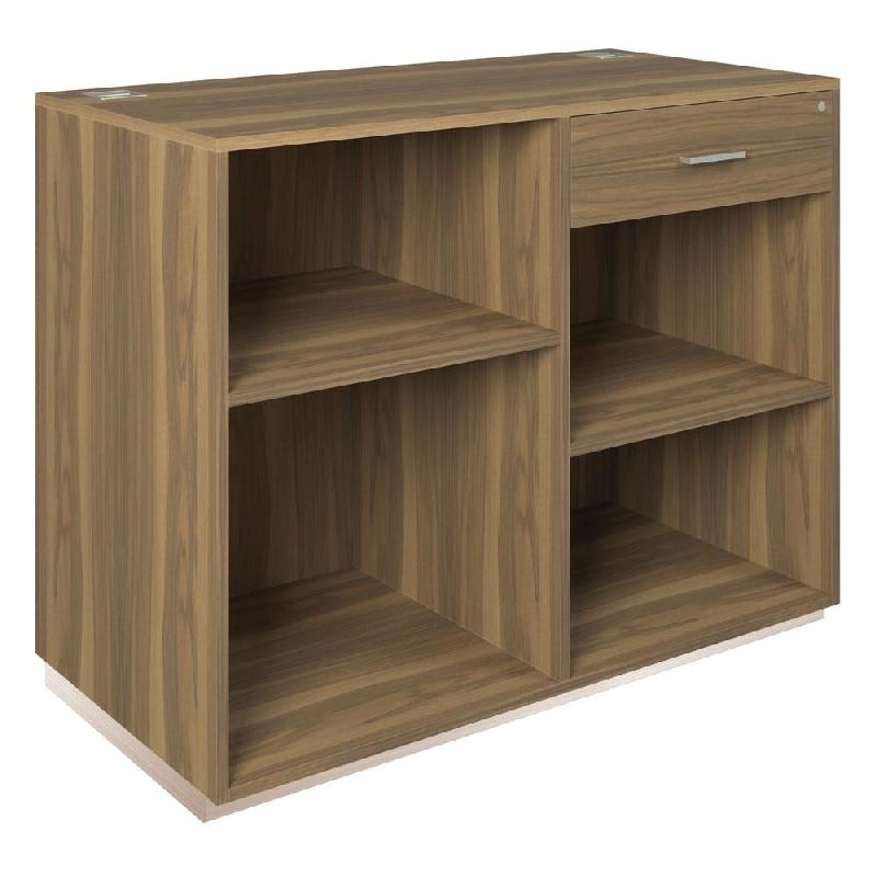 Comptoir Vertigo T01 avec tiroir MDF naturel et olivier 120x60x93cm_1