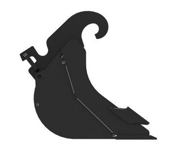 Godet d'excavation-mini-pelle - caterpillar finance france - 400 mm (16 in) - poids 39 kg_1