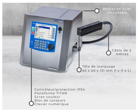 REA JET SC 2.0 - Marquage à jet d'encre petits caractères - technologie jet dévié continu - Agicom_1