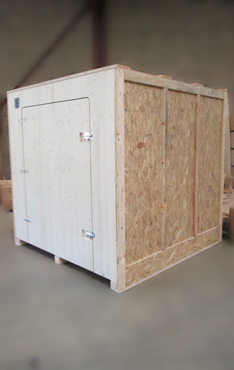 Caisse de stockage de type garde-meubles gerbable et manutentionable au chariot élévateur_1