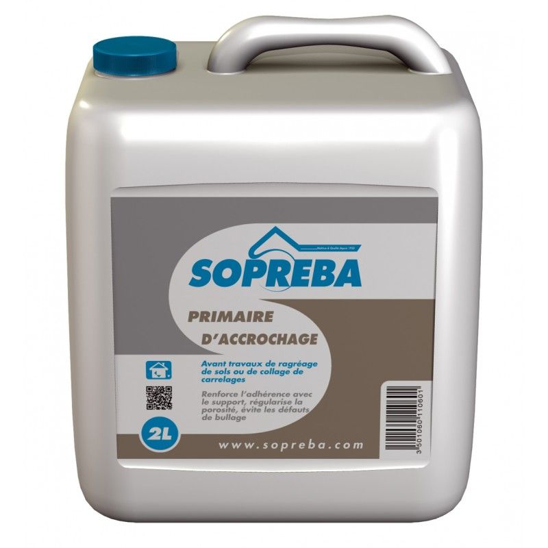 Primaire d'accrochage - Sopreba - monocomposant - consommation 150 à 300 g/m² - couleur blanc laiteux_1