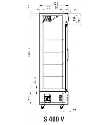 Vitrine verticale positive avec porte , pour chr, traiteurs, boulangeries, pâtisseries et chocolateries -s 400 v iarp_1