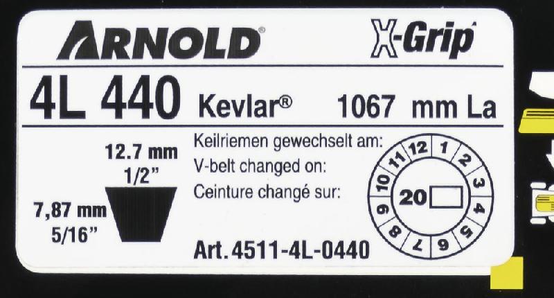 Courroie trapézoïdale X-Grip V - type 4L440_1