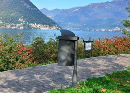 2273.001 - Poubelles Gilia - Neri - 33,5 L - Acier galvanisé avec bague serre-sac_1