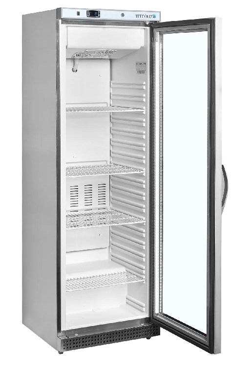 Congélateur vertical vitré UF400VSG (400 / 340 L) Inox TEFCOLD_1