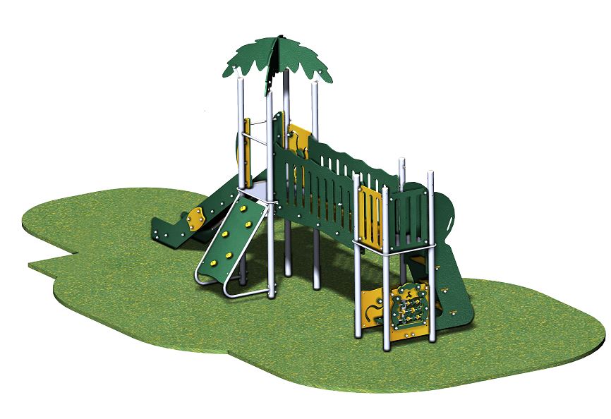 Structure de jeux inox - 2 tours - Gamme Oasis - OA21202I - Âge minimum: 2 ans - Capacité: 20_1