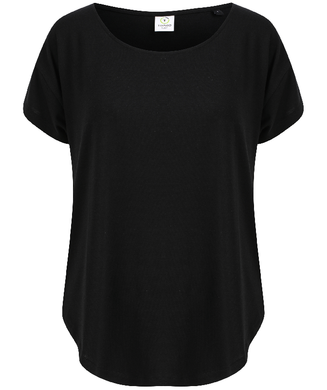 T-shirt scoop neck femme - Tombo - Coupe oversize - Réf: TL527_1