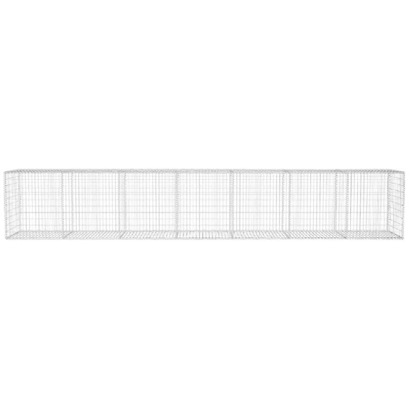 Vidaxl mur en gabion avec couvercle acier galvanisé 600x50x100 cm 142530_1