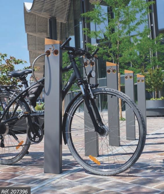 Appui vélos style simple et naturel, permet de sécuriser l'attache du vélos - SILAOS_1