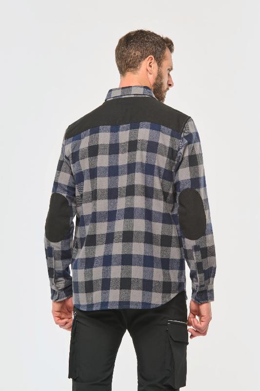 Chemise de travail à carreaux avec poches homme - 100% coton - Réf: WK520_1