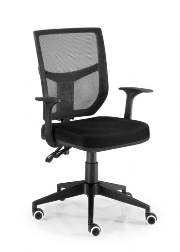 Fauteuil de bureau ROMAIN - Contact Permanent - Référence 9392 FR206 - Dossier résille noire - Assise nid d'abeille_1