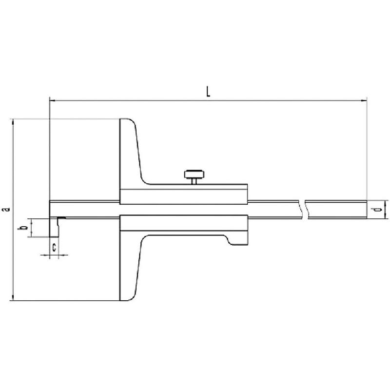 Jauge de profondeur en inox avec crochet - Lecture 0,02 mm - 500 mm - Livré en coffret_1