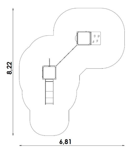 Jeu multi tours tout petits - Aire de jeux conforme EN1176 - Référence BT11535 avec toboggan, pont en cordes et panneaux interactifs_1