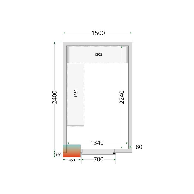 Kit de rayonnage pour Chambres Froides Tefcold CRPF1524_1