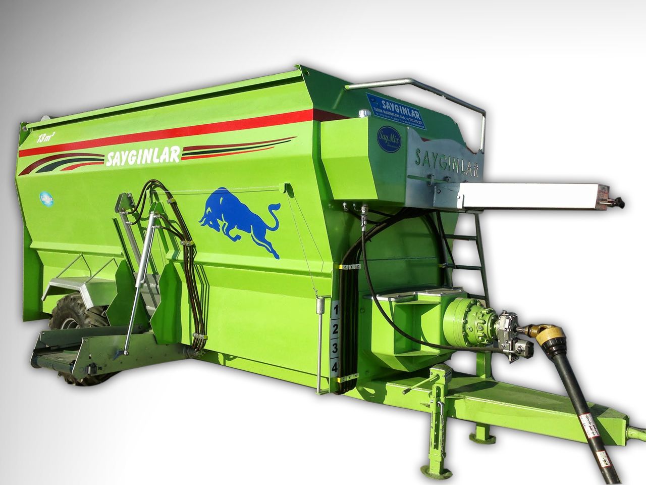 Mélangeuse agricole - Sayginlar - capacité 13m3 - idéale pour grandes fermes et alimentation homogène_1