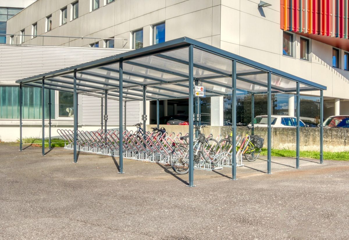 Abri vélos Medium XL - Modulable de 2,50 m à 6,25 m et plus - Parois personnalisables_1