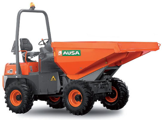 Dumper AUSA D400 AHG avec déchargement hydraulique à 180°