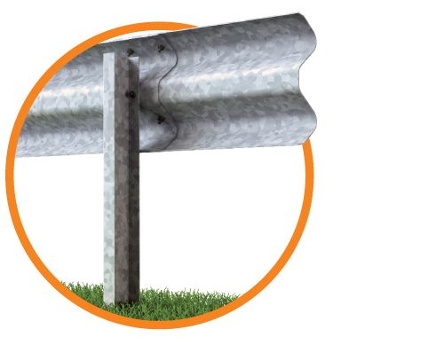 N2-W7 2 ondes - glissière de sécurité Marcegaglia Buildtech - Hauteur hors sol 750±30 mm - Classe N2 accotement_1