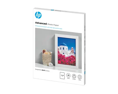 Papier photo HP Advanced, brillant, 250 g/m2, 13 x 18 cm (127 x 178 mm), 25 feuilles_1