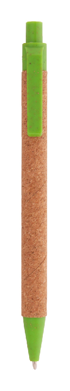 Stylo bille écologique - liège naturel et plastique en paille de blé - encre bleue_1