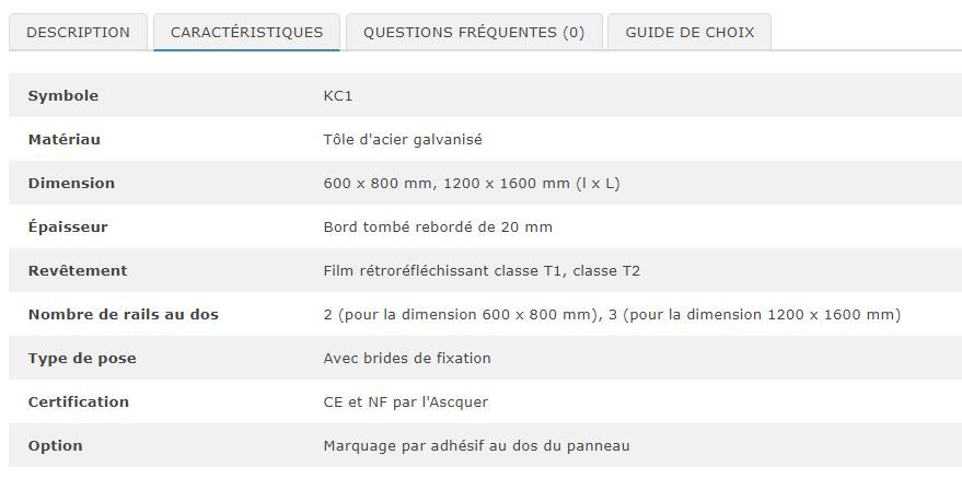 Panneau de chantier KC1 - Route barrée - Dimensions 600 x 800 mm - Réf. 29990_1