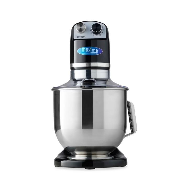 Mixer planétaire - 7 L - jusqu'à 2 kg de pâte - noir | Maxima - 09360750_1