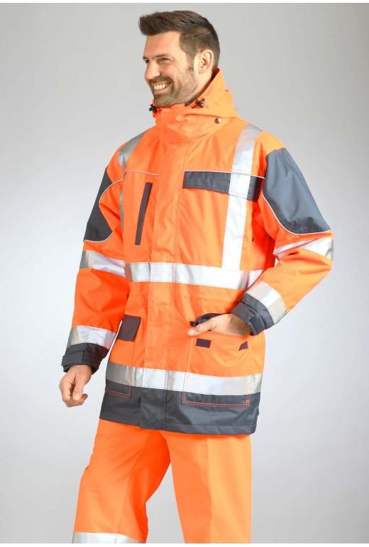 Parka 4 en 1 pluie et froid haute visibilité - EN ISO 20471 classe 3 - Réf. PK976_1