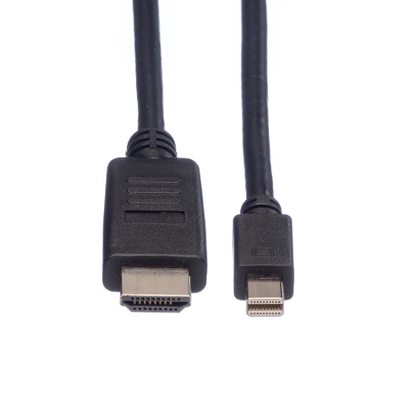 ROLINE Câble Mini DisplayPort, Mini DP - HDTV, M/M, noir, 1,5 m_1