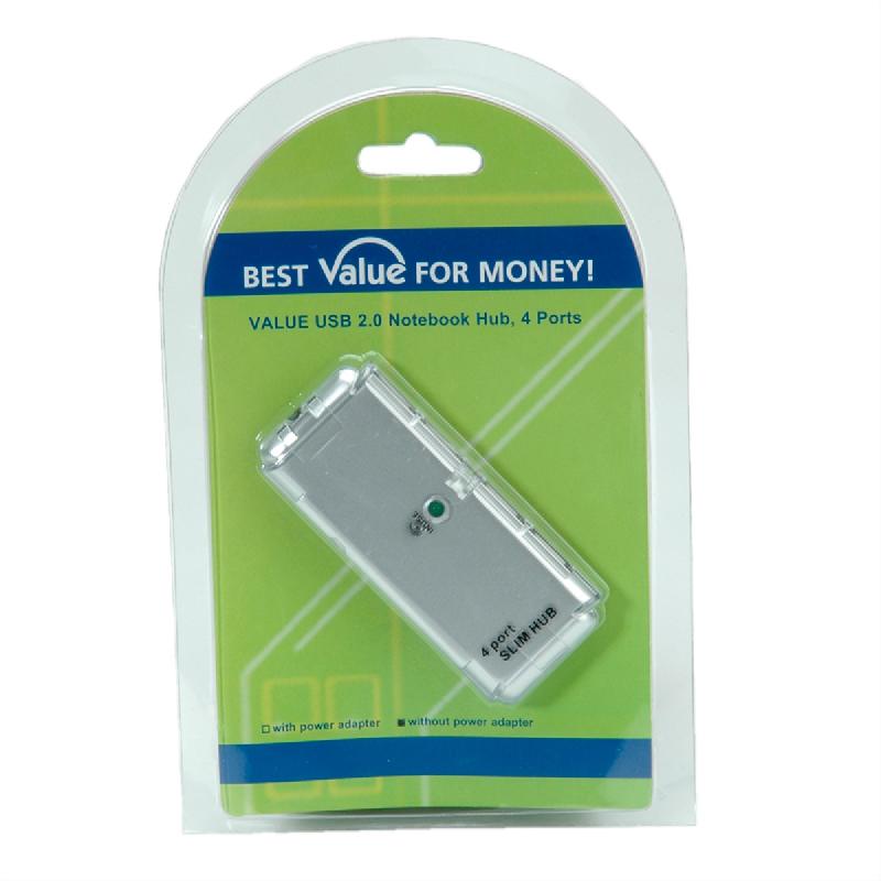 VALUE Hub USB 2.0 pour portables, 4 ports, sans adaptateur_1
