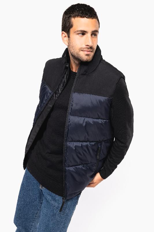 Bodywarmer matelassé bi-ton unisexe - Tissu antistatique et déperlant - Réf: K6162_1