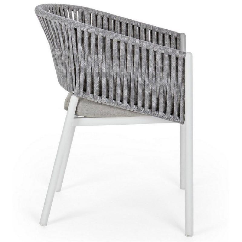 Chaise avec accoudoir Florencia blanc WG20 57 x 60 x 80 cm - par 4_1